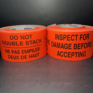 Inspect For Damages / Do Not Double Stack Stickers ULINE S-13071-S-7381 READ US